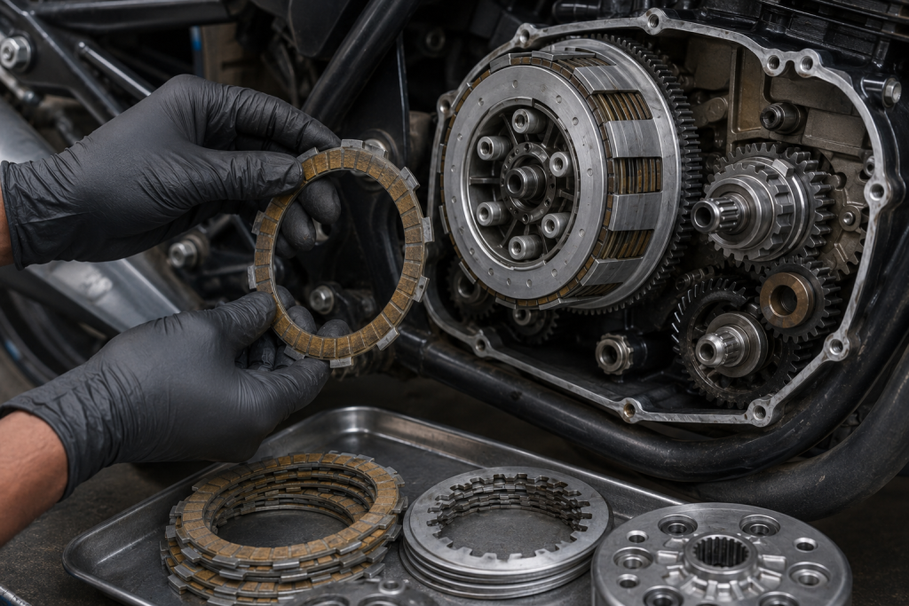 نصب صفحه کلاچ جدید موتور سیکلت آپاچی RTR 180